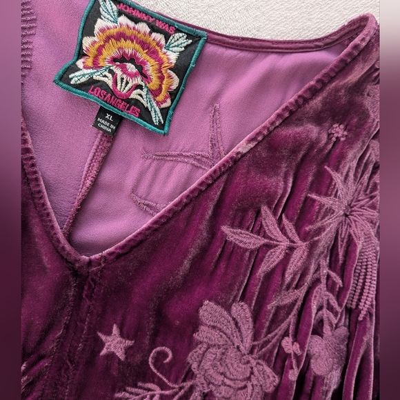 Embroidered Velvet Dress - Picture 2 of 3